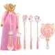 thumbnail image 2 of Juego de 5 cepillos de maquillaje rosa suave y bolsos de zapatos de espejo de mano rosa, cepillos de maquillaje de dibujos animados de gato femenino (juego de espejos y cepillos) Shuxiu Wang 9024719202860, 2 of 5