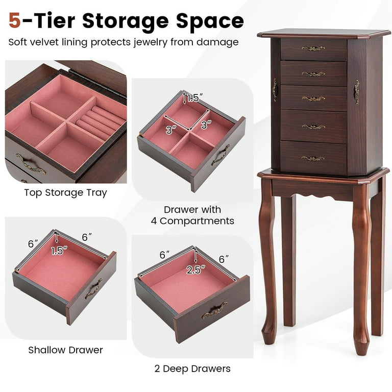 Women's armoire online style jewelry box