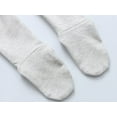 thumbnail image 2 of Owlivia 100% Organic Cotton Baby Boy Girl 2-Pack Footed Pants Wiggle Pants Jogging Pants(White & Grey Melange, 3-6Months), 2 of 3