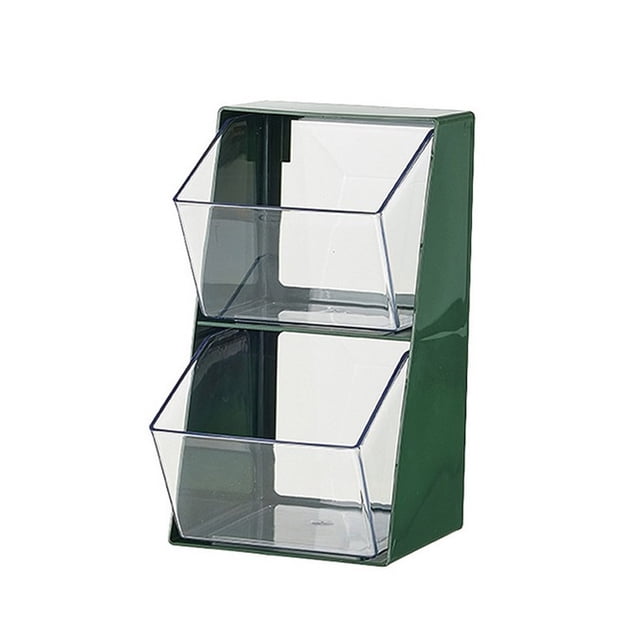 Leodye 1PCS Desktop Tea Bag Storage Rack Compact Organized Home office Capsule Coffee Instant Milk Tea Organizer -5.4*4.9*9.8IN
