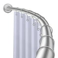 thumbnail image 3 of Utopia Alley Rustproof Wall Mounted Curved Shower Rod, Aluminum, 44" to 72" Wide, Chrome, 3 of 10
