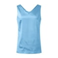 thumbnail image 5 of QHFBli Womens Satin Tank Tops Dressy Casual V Neck Summer Sleeveless Silk Blouse Shirts, 5 of 5