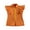 Orange, variant on Bagilaanoe Toddler Baby Girl Jumpsuit Shorts Fly Sleeve Bodysuit 9M 12M 24M 3T 4T 5T Kids Zip-up One Piece Romper
