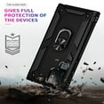 thumbnail image 5 of SaniMore Tri-layer Case for Samsung Galaxy S22 Ultra 6.8", 360° Rotating Holder/Kickstand Rugged PC Back + TPU Bumper Magnetic Car Mount Anti-fingerprint Anti-fall Heavy Duty Protective Case, Black, 5 of 8