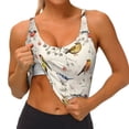 thumbnail image 4 of Lsque Little Birds Printed Women'S Sports Bra, Compression, Moisture Wicking, High-Impact Sports Bra For Women,Supportive sports bra-Small, 4 of 9