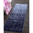 thumbnail image 2 of Unique Loom Tapis de Course Transitionnel Contemporain de la Collection Del Mar, 2' 7" x 10', Bleu/bleu Marine, 2 of 10