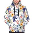 thumbnail image 2 of Bingfone Lilies Flowers Men's Drawstring Hoodie Long Sleeve Pocket Sweatshirts-3X-Large, 2 of 6