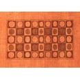 thumbnail image 1 of Ahgly Company Indoor Rectangle Checkered Orange Modern Area Rugs, 7' x 9', 1 of 4