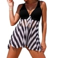 thumbnail image 2 of Ailaofu Women's One Piece Swimsuit Tummy Control V Neck Bathing Suits, 2 of 5