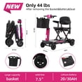 thumbnail image 3 of Lightweight Foldable 4-Wheel Mobility Scooter for Adults & Seniors – 15-30 Miles Long Range Electric Powered Wheelchair, 350W Motor, Removable Battery, Portable Travel Scooter for Elderly & Disabled, 3 of 10
