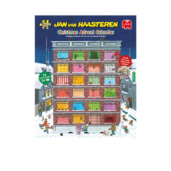 Puzle de calendario de adviento navideño Jan Van Haasteren, 54 piezas