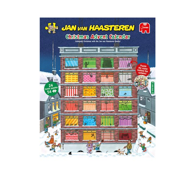 Puzle de calendario de adviento navideño Jan Van Haasteren, 54 piezas