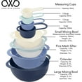 thumbnail image 6 of Cook with Color 8 Piece Nesting Bowls with Measuring Cups Colander and Sifter Set - 2 Mixing Bowls, 1 Colander, 1 Sifter and 4 Measuring Cups, 6 of 8