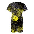 thumbnail image 2 of Vedolay Short Sets Mens Short Sets 2 Piece Summer Shirt and Shorts Set Casual Sport Beach Outfits for Men,Black M, 2 of 4