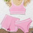 thumbnail image 2 of CAUYDY Toddler Baby Girl Bikini Swimsuit Set 3 Piece Set Bathing Suit with Cover Ups 2T 3T 4T 5T 6T 7T 8T 9T 10T 11T 12T Children Kid Girls Summer Swimwear (Sizes 8-9 Years,H03-Pink), 2 of 5