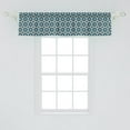 thumbnail image 2 of Ambesonne Boho Valance Pack of 2, Flower Motif Squares, 54"X12", Pale Orange Night Blue, 2 of 2