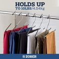 thumbnail image 4 of Zober Perchas para pantalones antideslizantes – Paquete de 20 perchas abiertas para pantalones y pantalones vaqueros para armario – Percha para ropa que ahorra espacio – Perchas de metal resistentes y, 4 of 5