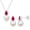 Red, variant on Women's Cultured Freshwater Pearl Created Ruby Sterling Silver Earrings Pendant Set - 18 in