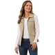 thumbnail image 1 of Chaleco Allegra K con cremallera y bolsillos sin mangas Anorak Utility Caqui XS, 1 of 6