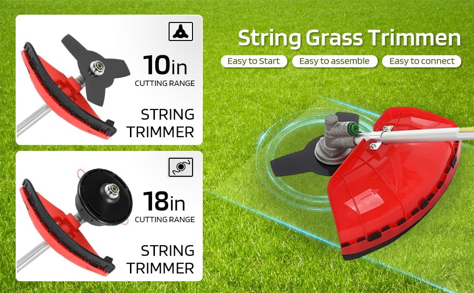 Floseru 52cc Gas Weed Eater,5 in 1 Gas Weed Eate with Hedge Trimmer Chainsaw Brush Cutter,2-Cycle Gas String Trimmers for Weeds and Grass.