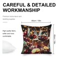 thumbnail image 2 of Christmas Pine Cone Red Wine Glass Linen toss pillowcase Decoration pillowcase Gift preferred 18x18" Cushion cover 4 set Sofa pillowcase Sofa bedroom living room car, 2 of 8