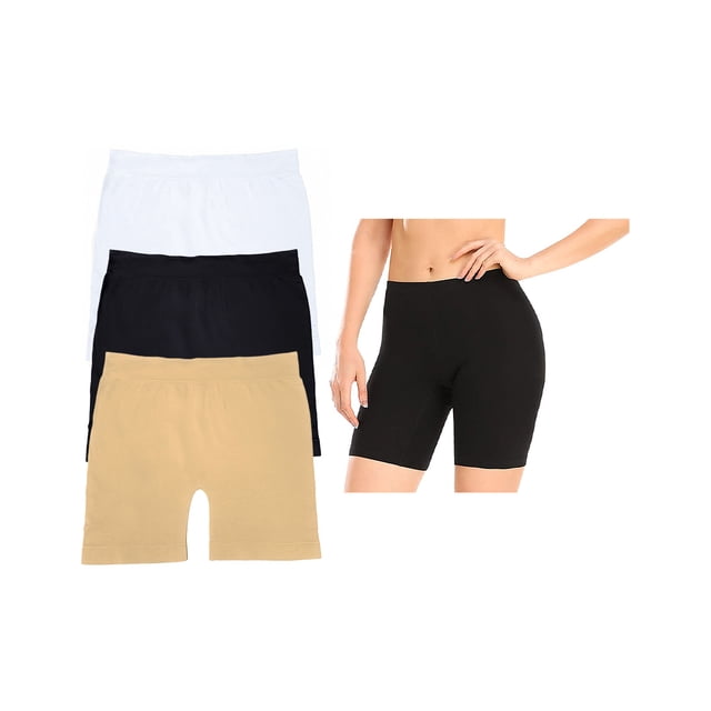 Paquete 6 Boxer Largo Mujer Tatys Fashion 2 Negros 2 Nude 2 Blancos