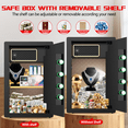 thumbnail image 5 of SYSENFO 5.5 Cuft Large Safe Box, Security Home Safe with Interior Safe Lock Box & Fireproof Document Bag, 5 of 11