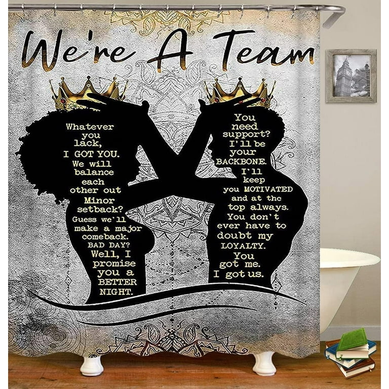 4PCS Black Praying Girl Shower Curtains Set with Hooks, Glitter  Inspirational Quotes Shower Curtains with Rugs, Toilet Lid Cover Bath Mat,  Fabric African American Woman Bathroom Decor Shower Curtains - Walmart.com