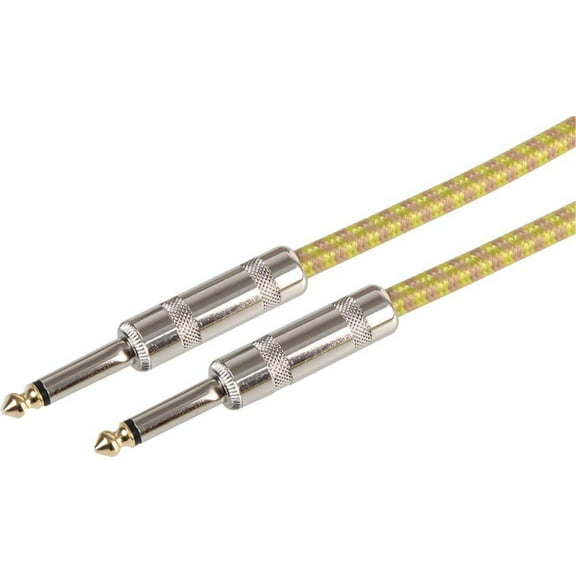 CHORD - 6.35mm (1/4") Male to Male Guitar Lead, 3m Grey/Gold