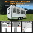 thumbnail image 3 of TROPOW 48" x 36" Aluminum Concession Window for Food Trucks – Sliding Screen Panels, Hydraulic Lift System, and Secure Locking Awning Door, 3 of 7