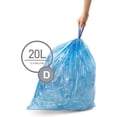 thumbnail image 2 of Code D 60 Count, Genuine Custom Fit Liners, Drawstring Trash Bags in Dispenser Packs, 20 Liter / 5.3 Gallon, Blue, 2 of 4