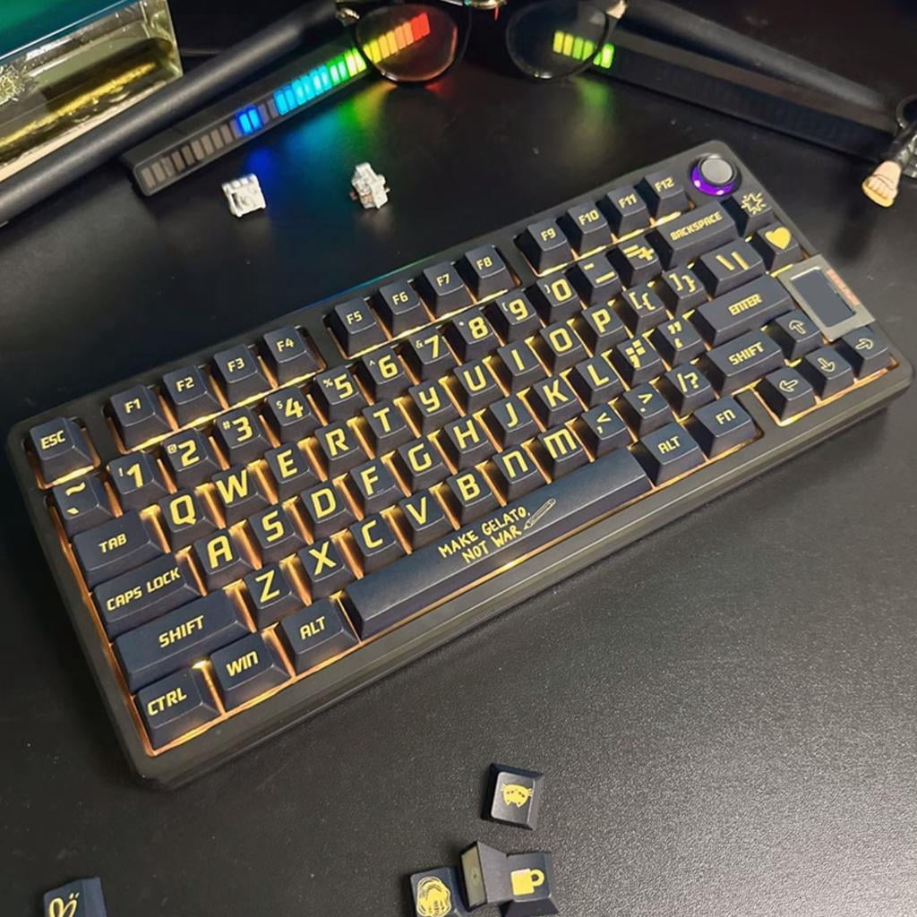 Mechanical Keyboard Keycaps Thick Content Comfort and Cool Keycap Replacement For Gamers 130Pieces Set
