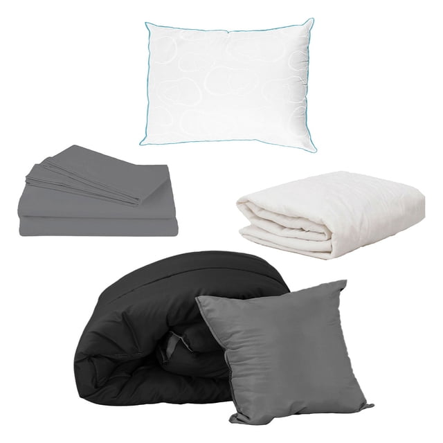 Set de Edredon Doble Vista + Sabanas Basic + Protector Ultra + Almohada Osos