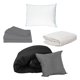 thumbnail image 1 of Set de Edredon Doble Vista Couzy Negro-gris + Sabanas Basic + Protector Ultra + Almohada Osos, 1 of 7