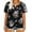 Black|Floral, variant on Plus Size Summer Tops for Women Floral Printed T-shirts Loose Fit Casual V Neck Blouse S-5XL Graphic Tees (XL, Red|Rainbow)