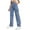 08# Blue, variant on Cargo Jean for Women High Waisted Straight Wide Leg Jean Casual Baggy Jeans with Multi Pockets Blue S