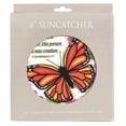 thumbnail image 2 of Dicksons Anyone in Christ New Creation Orange Butterfly 6 x 6 Glass Sun Catcher with Suction Cup, 2 of 3
