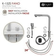 thumbnail image 3 of Stylish Single Handle Brushed Stainless Steel Lift Up Kitchen Faucet K-152S, 3 of 11