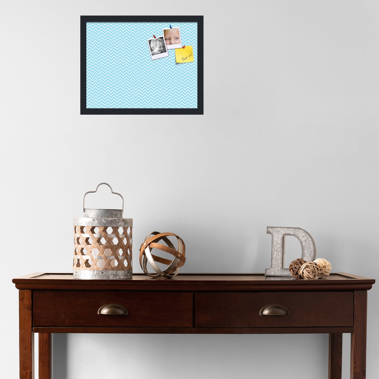 PinPix ArtToFrames 16x12 Custom Cork Bulletin Board    Poster Board Has a Fabric Style Canvas Finish, Framed in Satin Black (PinPix-247)