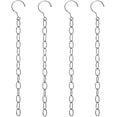 thumbnail image 1 of Cadenas para colgar ahorradoras de espacio de 50 cm, organizador de perchas de acero inoxidable para armario, cadenas mágicas para el hogar y la oficina (4 piezas), 1 of 4