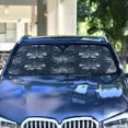 thumbnail image 5 of Foldable Car Windshield Sunshade UV Sun Visor Protector Blocks UV Rays Keeps Vehicle Cool 57x31.5 Inch Silver Christmas Bows Pattern, 5 of 8