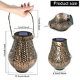 thumbnail image 5 of OUTAD Hanging Brown Solar Lantern Iron Lamp Ornament Solar Light Projection Lamp Solar Garden Light Tree Yard Decoration, 5 of 5