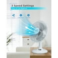 thumbnail image 6 of BLACK+DECKER BFDT12SW 12-In. 3-Speed Oscillating Portable Table Fan, White, BFDT12SW, 6 of 7
