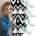 thumbnail image 3 of Blackout Kids Curtains,Black and White Zigzag Pattern Childrens Insulated Curtains Set Of 2,Bedroom Essentials,Toddler Room Decor 42x84in(106x213cm), 3 of 5