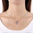 thumbnail image 5 of Heart Rose Necklace For Women Cubic Zirconia Love Pendant Necklace, Rose Pendant With Jewelry Box Birthday Gifts For Mom Wife Mothers Day Giftno Box--, 5 of 5