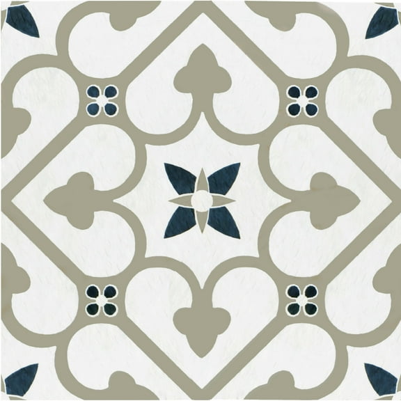 Kate Aurora Home Basics Do It Yourself 12”x12” Peel ‘N’ Stick Self Adhesive Vinyl Floor Tiles Pack Of 20 - Assorted Styles