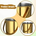 thumbnail image 6 of CoudarTitie 1.5L Ice Bucket Drink Tub Holder Portable Handle Multipurpose Metal Ice Pail for Golden, 6 of 9