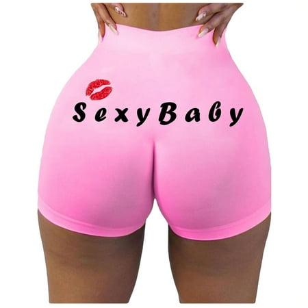 

Intimates Women Letter Print Boxer Shorts Sports Comfortable Shorts Pajamas Underpant Polyester Simple Long Sleeve Shirts for Women Pink