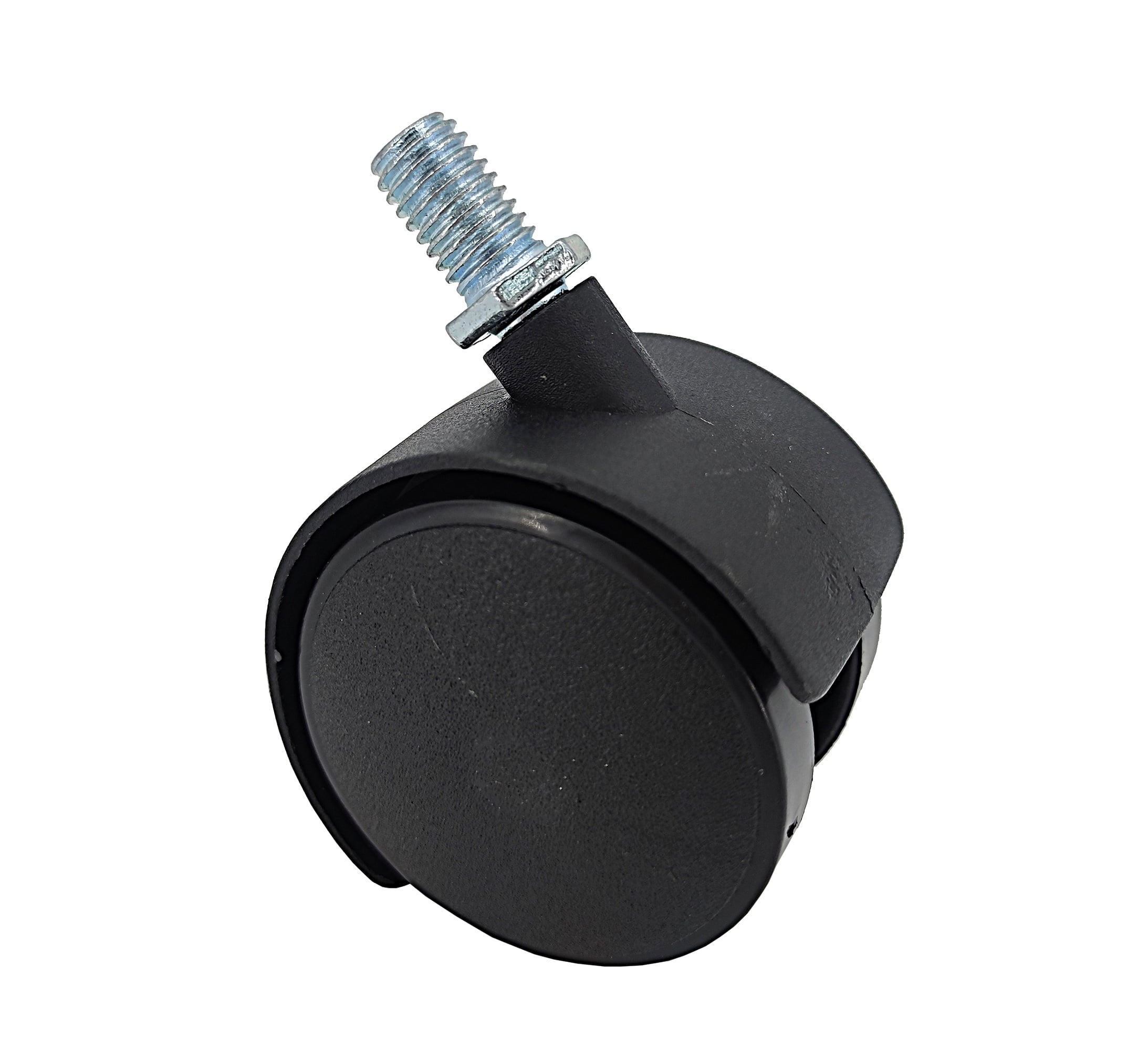 FixtureDisplays® 2 Inch 40 lbs Capacity Plastic Stem Wheel M8X15 Stem 360 Degree Rotation Swivel Furniture Caster Black Stem Wheel Non-locking Castor 40 lbs Load Capacity Each Stem Wheel 401050-4PK