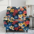 thumbnail image 2 of FOR U DESIGNS Hibiscus Pattern Recliner Chair Covers 4-Pieces Stretch Recliner Armchair Covers Wear-Resistan Sofas Couches Slip Protector with Storage Pockets, 2 of 8